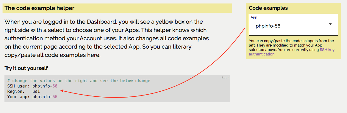 Live code examples