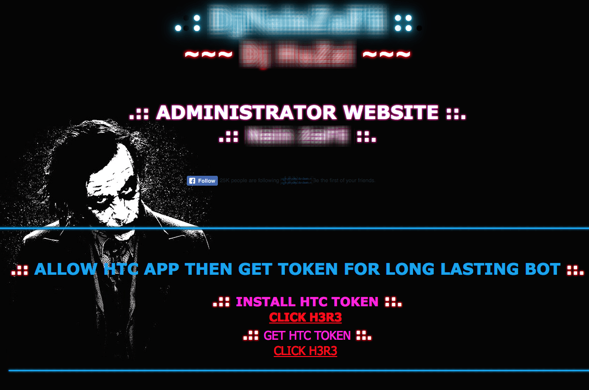 Facebook bot screenshot