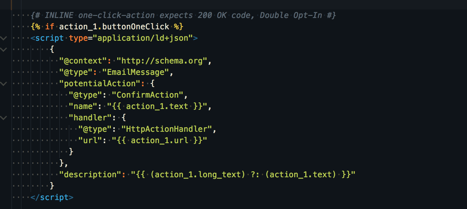 email markup example
